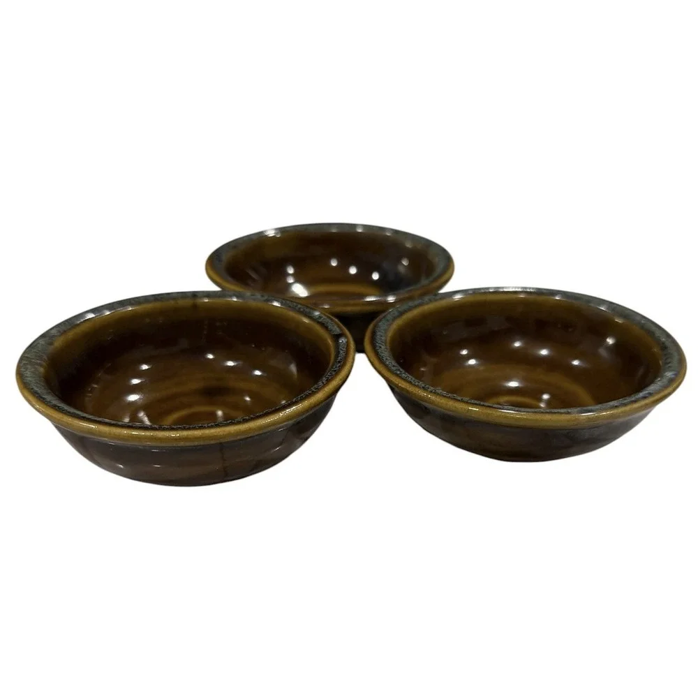 Neher Clay Pottery Set Of 3 Small Glazed Bowls 4